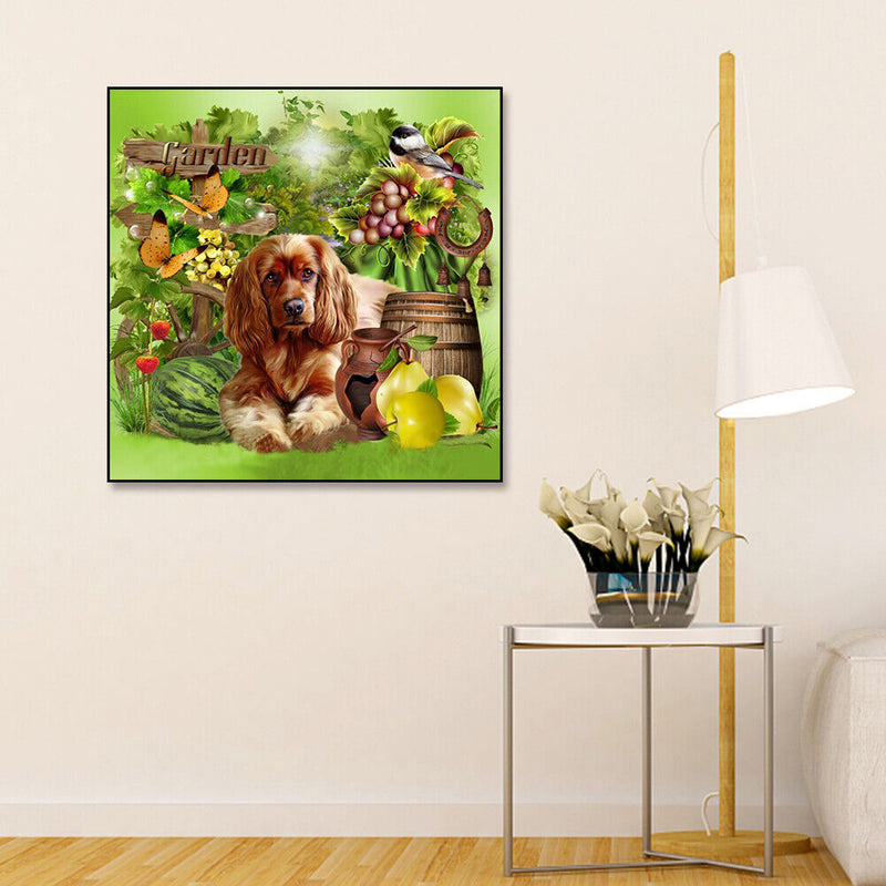 Full Round Drill Picture DIY Costume Dog Diamond Painting Poster (W567)