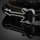 Trendy Guitar Shape Girl Boy Braid Bracelet String Band Bangle Black