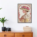 14CT Full Cross Stitch Elegant Lady Stamped DIY Cotton Thread Printed Needlework