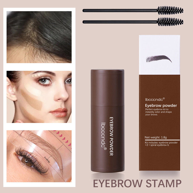 Eyebrow Stamp Shaping Brow Stencils Powder Kit Natrual Hair Line Lasting Co