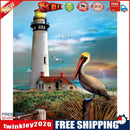 Bird and Lighthouse Frameless DIY Oil Paint by Numbers Hand Painted Art