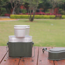 Outdoor Portable Cooking Camping Hiking Cookware Set Mess Lunch Box Kit Y1X1
