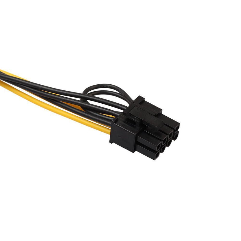 PCI-E 6-Pin Female to Dual 8-Pin (6+2-Pin) Male Graphics Card Power Cable