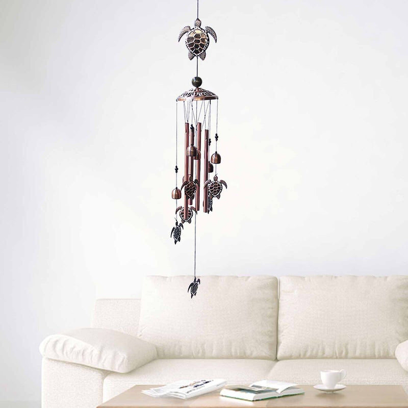 Animal Wind Chime Outdoor, Wind Bell Tubes, for Garden, Yard (Sea Turtle) Newly