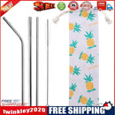 5pcs Stainless Steel Drinking Straw+Cleaner Brush Coffee Tool (Pipette-A)