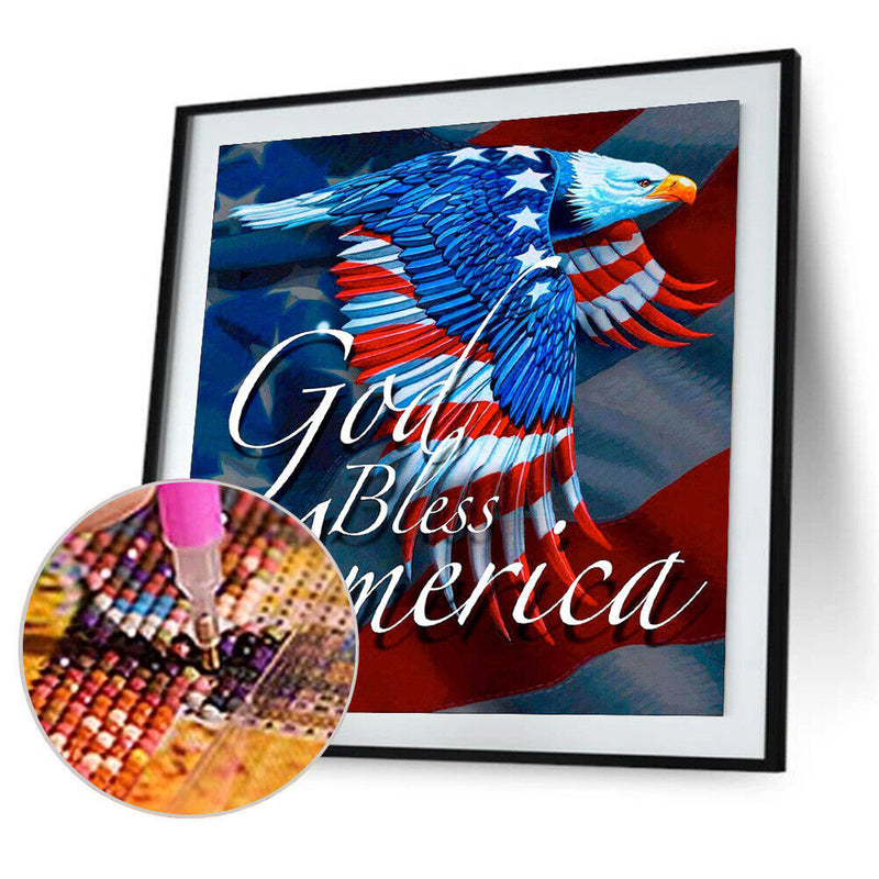 5D Diamond Painting American Eagle Full Round Rhinestone DIY Home Decoration Set