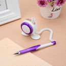 Elastic Rope Ballpoint Pen Fixed Desktop Pen Office Stationery(Purple) Newly