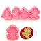 4Pc/Set Christmas Cookie Biscuit Plunger Mould Fondant Mold P1X7 Baking P6I8