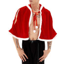 Xmas Shawl Vest Cap Santa Claus Cape Leichte Samt-Anziehkleidung.