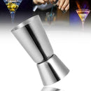Steel Double Single Shot Measure Spirit Bar Cocktail Cup B1M0 Drink L8N2