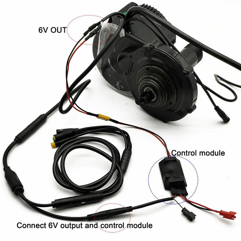 Mid Drive Lamp Group Adapter Cable Bafang Front And Rear Lights Retrofit bs.