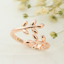 Opening Finger Wear Thimble Sewing Crochet Loop Leaves Shape Knitting Ring