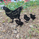 Pile Plug-in Posts Standing Silhouette Stakes Lovely Chick Silhouette