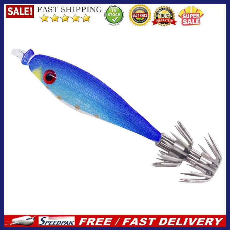 2pcs Lifelike Fishing Lures Tackle 7cm 4g Luminous Artificial Wood Shrimp Bai