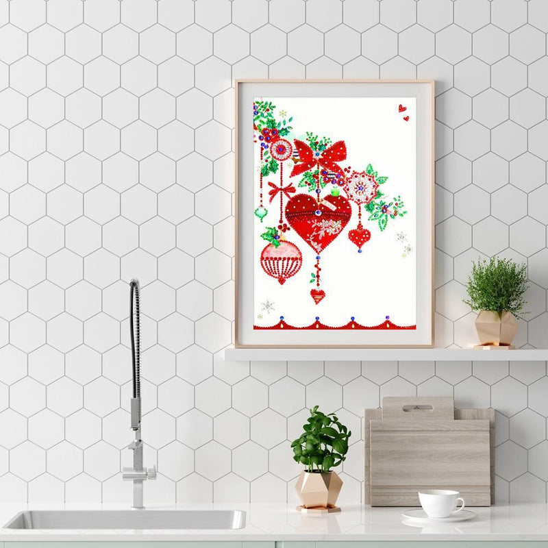 5D DIY Special Shaped Diamond Painting Heart Cross Stitch Kit Home Bedroom Decor