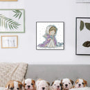 Partial Embroidery DIY Angel with Birds 14CT Stamped Kit Cross Stitch Craft