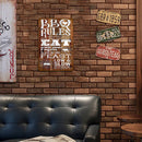 BBQ Plate Metal Tin Sign Retro Plaque for Bar Pub Wall Poster Art (C)