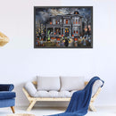 11CT Halloween Hut Counted DIY Full Cross Stitch Handmade Cotton Thread Wal