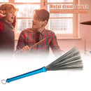 Drum Sticks Brush Retractable Metal Wire Jazz Drum Musical Brush (Blue 1pc)