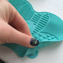 Silicone Makeup Brush Pen Cleaning Pad Suction Cup Scrubber Board (Green) Newly