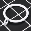 10pcs Metal Ring Window Shower Curtain Rings Hanging Clamp Hoop (White)