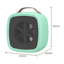 500w Mini Electric Heating Fan with Handle Desktop Warm Air Blower (Green) Newly