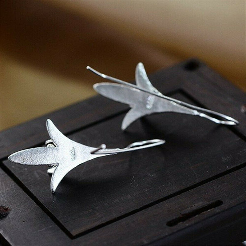 Women Crack Shell Flower Petal Earrings Jewelry Drop Earrings Dangle Stud