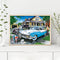 Canvas Painted Oil Paint By Numbers Washing Car Wall Art Modern Bedroom Decor