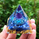 Crystal Orgonite Pyramid Healing Energy Reiki Chakra Home Office Decor (F)
