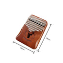 17 Keys Kalimba Mahogany Wooden Thumb Piano Percussion Instrument (Coffee) Newly