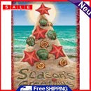 Beach Christmas Tree 5D DIY Full Round Drill Drawing Kit Diamond Painting Craft