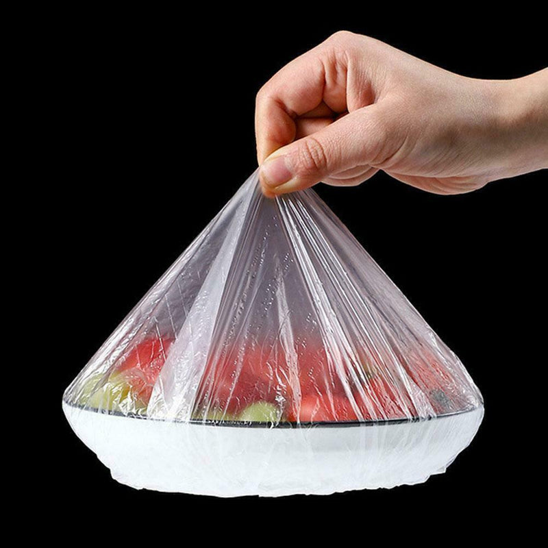 100PCS Disposable Food Cover Plastic Wrap Elastic Kitchen Lids For Fruit L8T8