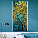 DIY Golden Flower Tree Diamond Painting Full Round Rhinestone Embroidery Mo