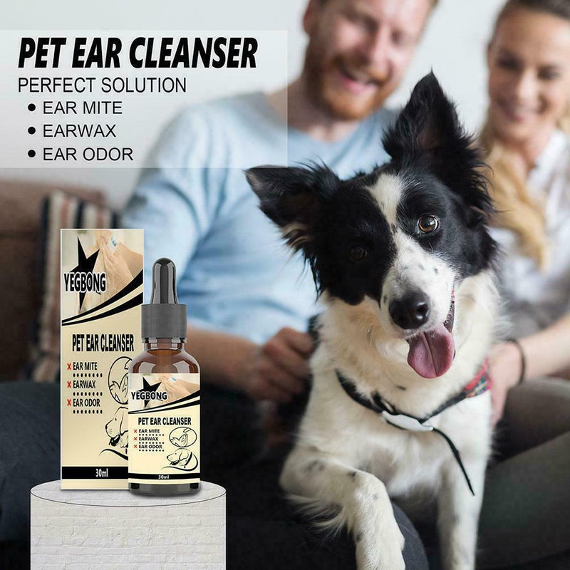 Pet Eye Drops Ear Cleaning Liquid Pet Cat Dog Auricular Mites Killer Puppy E8Q4