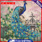 DIY Peacock Part Drill Diamond Painting Kit Handmade Rhinestone Beaded Picture
