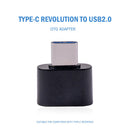 5x Type-C OTG Connector USB C Male to USB 2.0 Female Converter (Black)