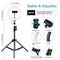Dimmable Video Light Kits LED Ring Light with 110cm Tripod 3 Color Temperature