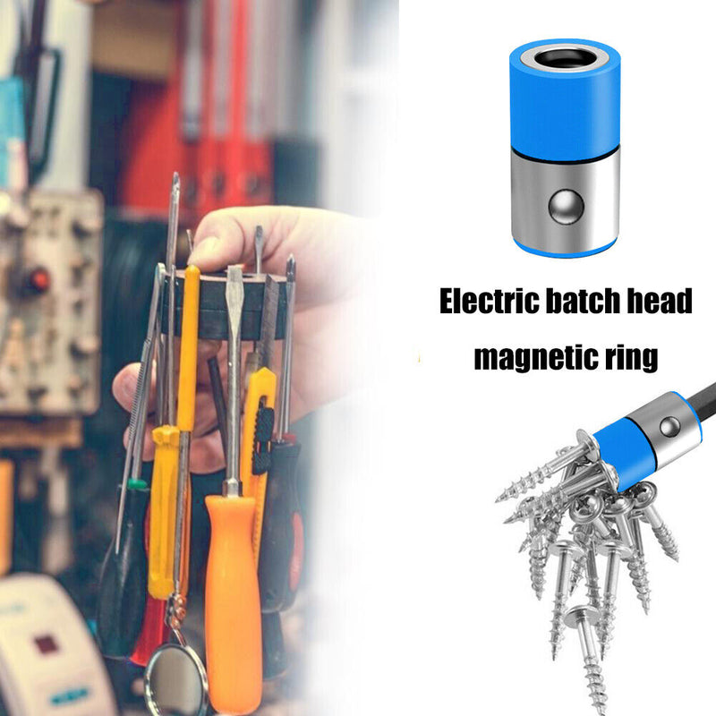 Magnetic Ring Screwdriver Bits Holder Anti-Corrosion Magnetizer (Blue)