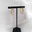 Punk Drop Dangle Stud Circle Earrings Twist-shaped Earrings Round Hoop Earrings
