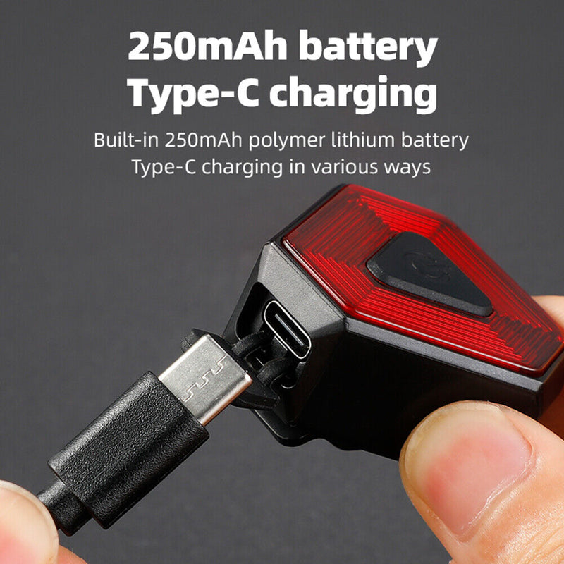 Bicycle Brake Light USB Rechargeable Bike Light Multipurpose Cycling Access