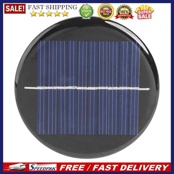 1/2pcs 60mm 0.28W 5V Round Solar Panel Board DIY Power Bank Battery Cell Char
