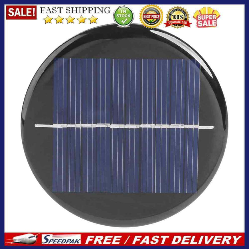 1/2pcs 60mm 0.28W 5V Round Solar Panel Board DIY Power Bank Battery Cell Char