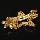 Rhinestone Flower Hair Clip Elegant Star Barrette Sweet Headwear Hairpins Gifts