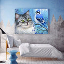 Cat Bird 5D DIY Full Round Drill Diamond Painting Rhinestones Mosaic Decor Gift