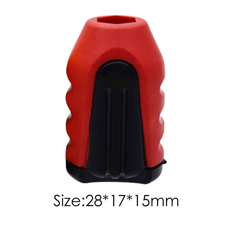 Strong Magnetizer Drill Bit Magnetic Ring Magnet Screwdriver Bits (Red)