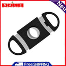 Pocket Size Cigar Cutter Stainless Steel Guillotine Double Cut Blade Scissors