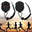 Sports Portable With Strap Digital Timer LCD Stopwatch Chronograph Time Counter
