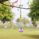 Crystal Wind Chimes Chandelier Rainbow Dragonfly Beads Hanging Decor (1) Newly