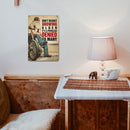 Tin Wall Signs Retro Painting Old Man Motorcycle Metal Poster for Bar