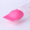 50oz Empty Hair Dye Applicator Brush Bottle Color Dispensing Comb (Pink) Newly